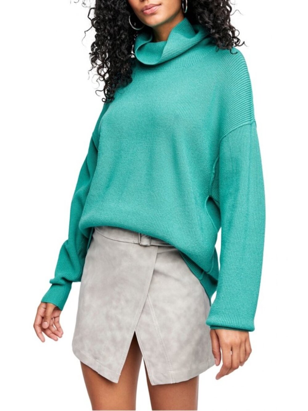NWT Free People Women's Softly Structured Pullover Sweater in Oasis Size Medium
